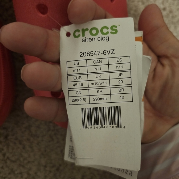 Crocs SIREN CLOG High-heeled Platform Stylish Barbie Hyper Pink Women's Size 11 - Picture 5 of 6